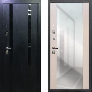 Металлическая дверь Йошкар-Ола Персона Гранд-1 Зеркало пол-потолок Сандал белый