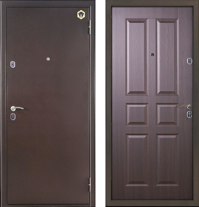 Дверь Бульдорс 12С в цвете тёмный венге