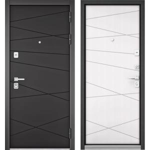 Стальная дверь Бульдорс Premium 90 РР графит софт / белый софт 9Р-130