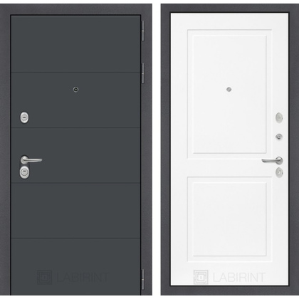 Стальная дверь Лабиринт ART 11 (Белый софт)