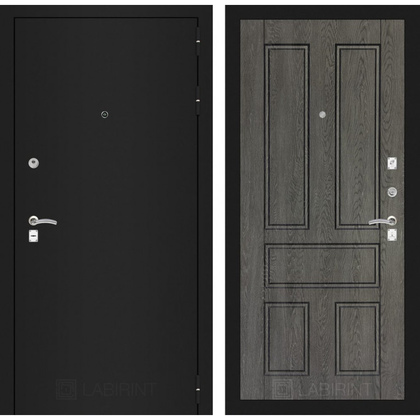 Дверь Лабиринт Classic 10 (Шагрень черная / Дуб филадельфия)
