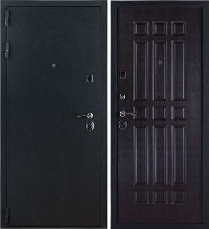 Металлическая дверь 3К Лайт в цвете черный Бархат - венге