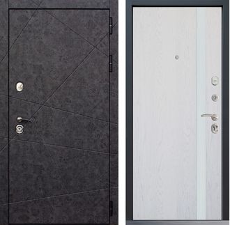 Дверь Йошкар-Ола GEOMETRIA 6S Альберо браш со стеклом
