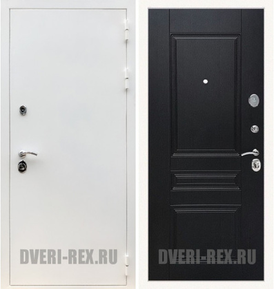 Стальная дверь Рекс 5А Белая шагрень / ФЛ-243 (Венге)