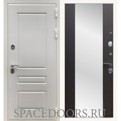 Металлическая дверь REX Премиум H белая сб-16 венге